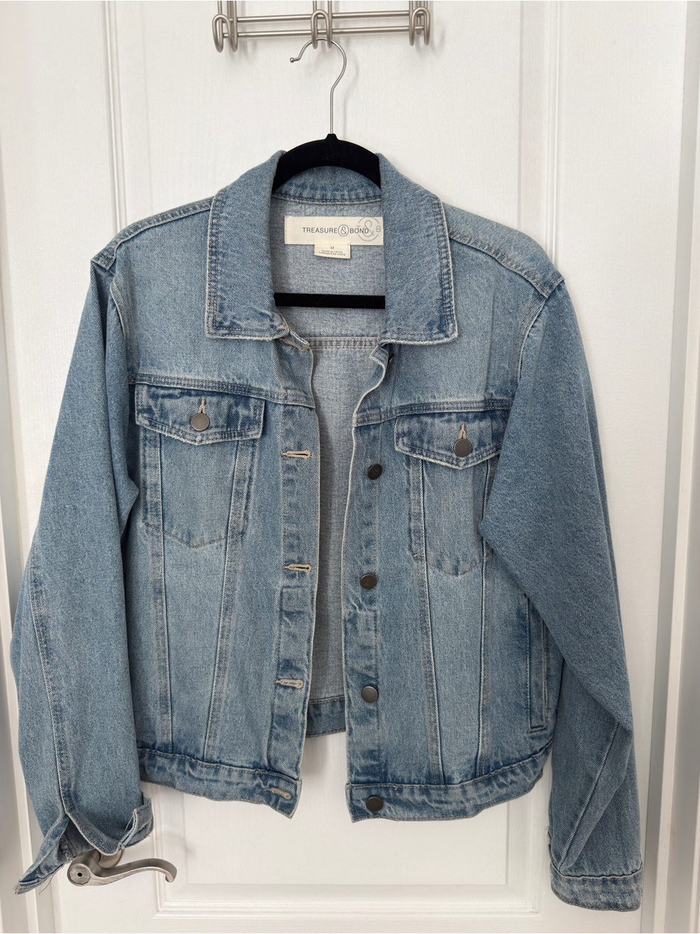 Treasure & Bond Washed Light Blue Denim Jacket